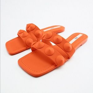 Zara Neon Studded Sandal